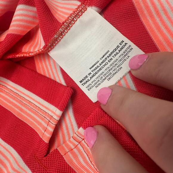 Nike Golf Dri Fit Tech Striped Mens L Mini Swoosh Tour Performance Polo Shirt - Picture 5 of 10